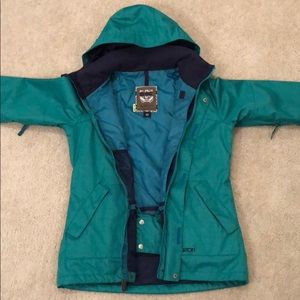 Women’s Burton teal snowboarding jacket -like new